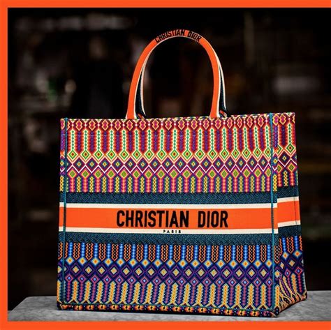 dior logo tote|Dior fabric tote.